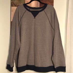 Navy/grey crew neck sweatshirt